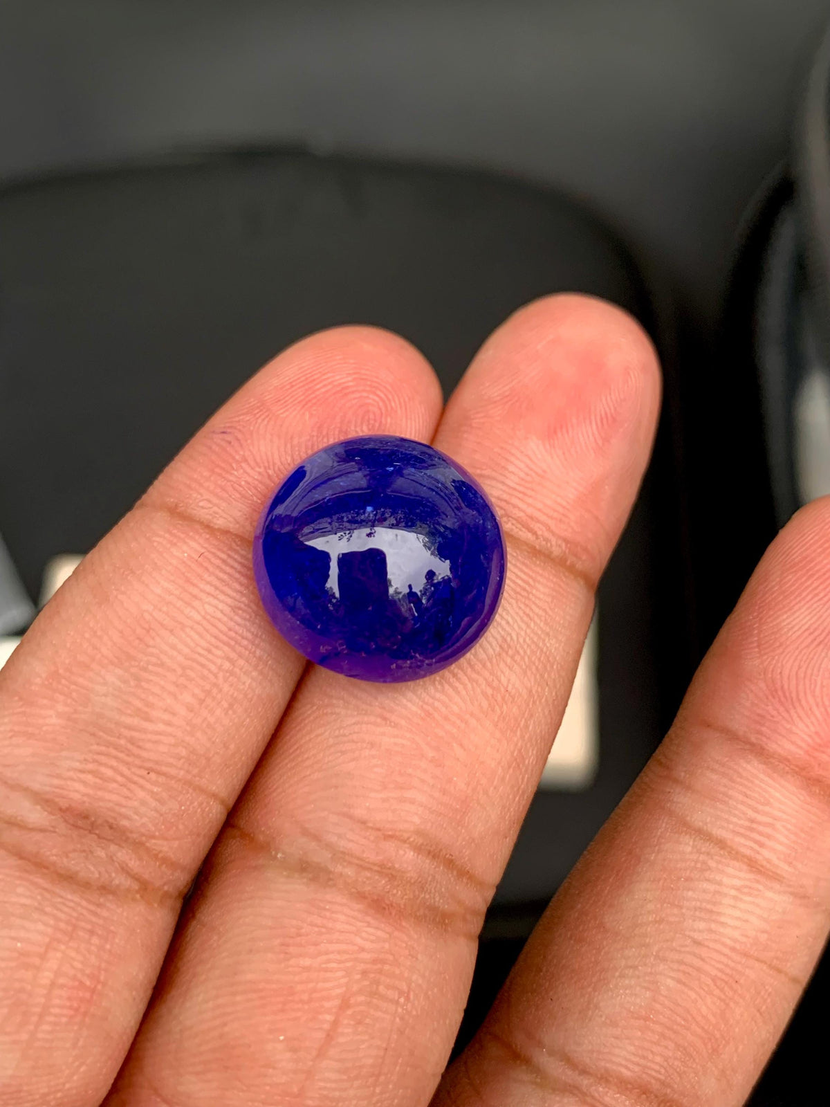 AAA Tanzanite Cabochon: Deep Blue-Violet Gemstone, December Birthstone (25.3 Carat