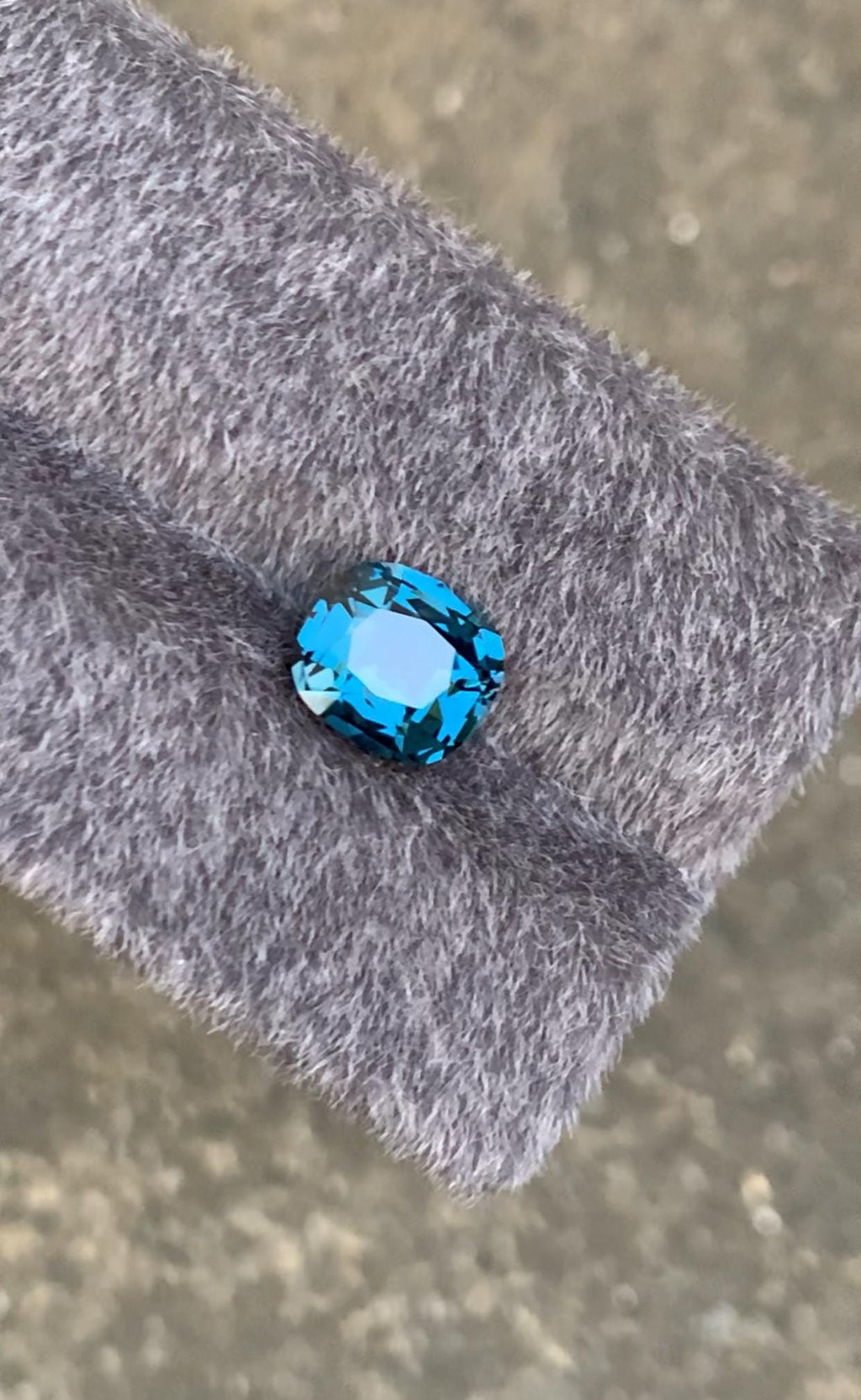 2.50 Carat Cobalt Spinel Gem: Vivid Blue Cushion Cut, Sri Lanka