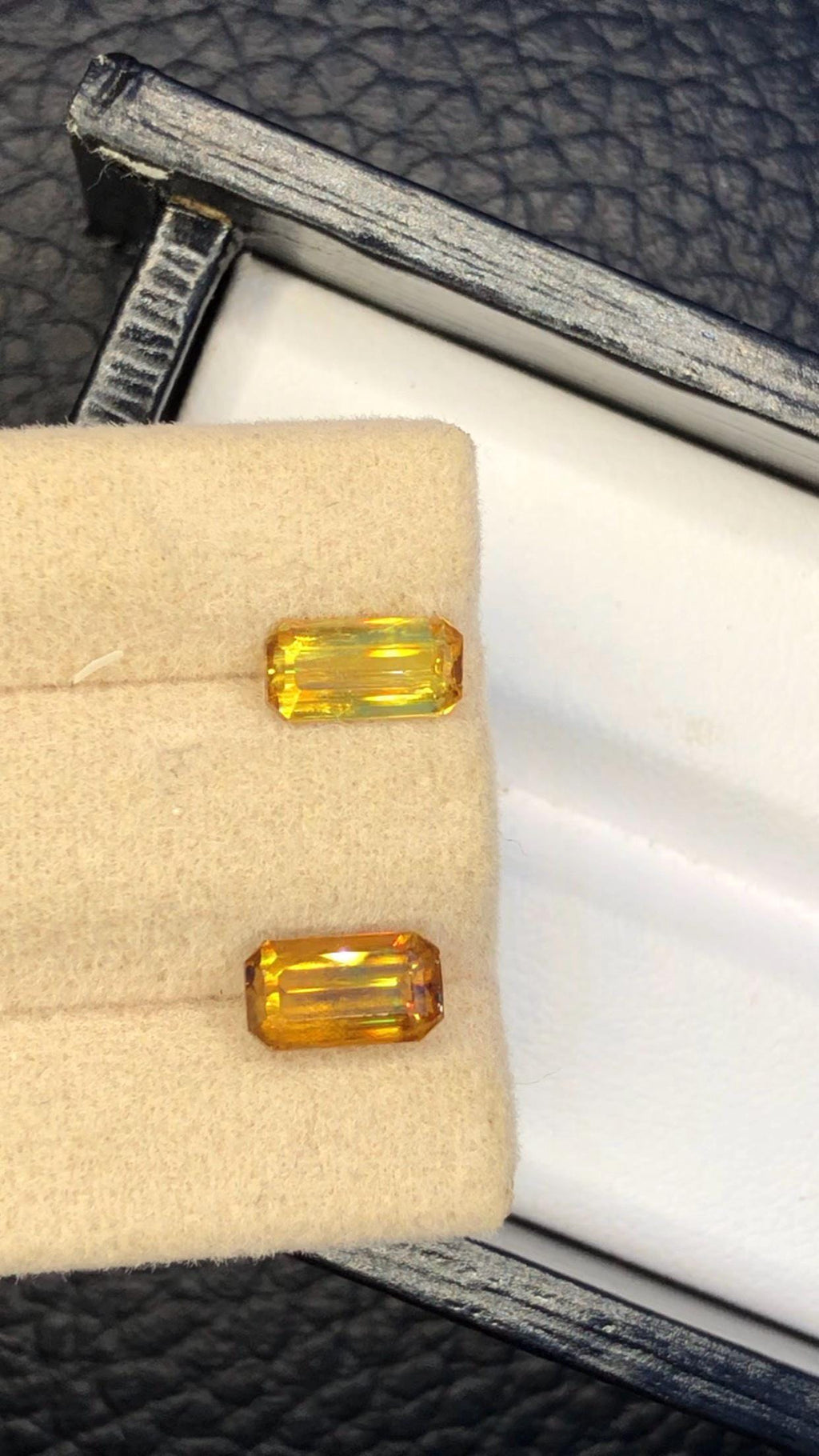 Natural Sphene Gemstone Pair: Emerald Cut, 2.00 CT, August Birthstone