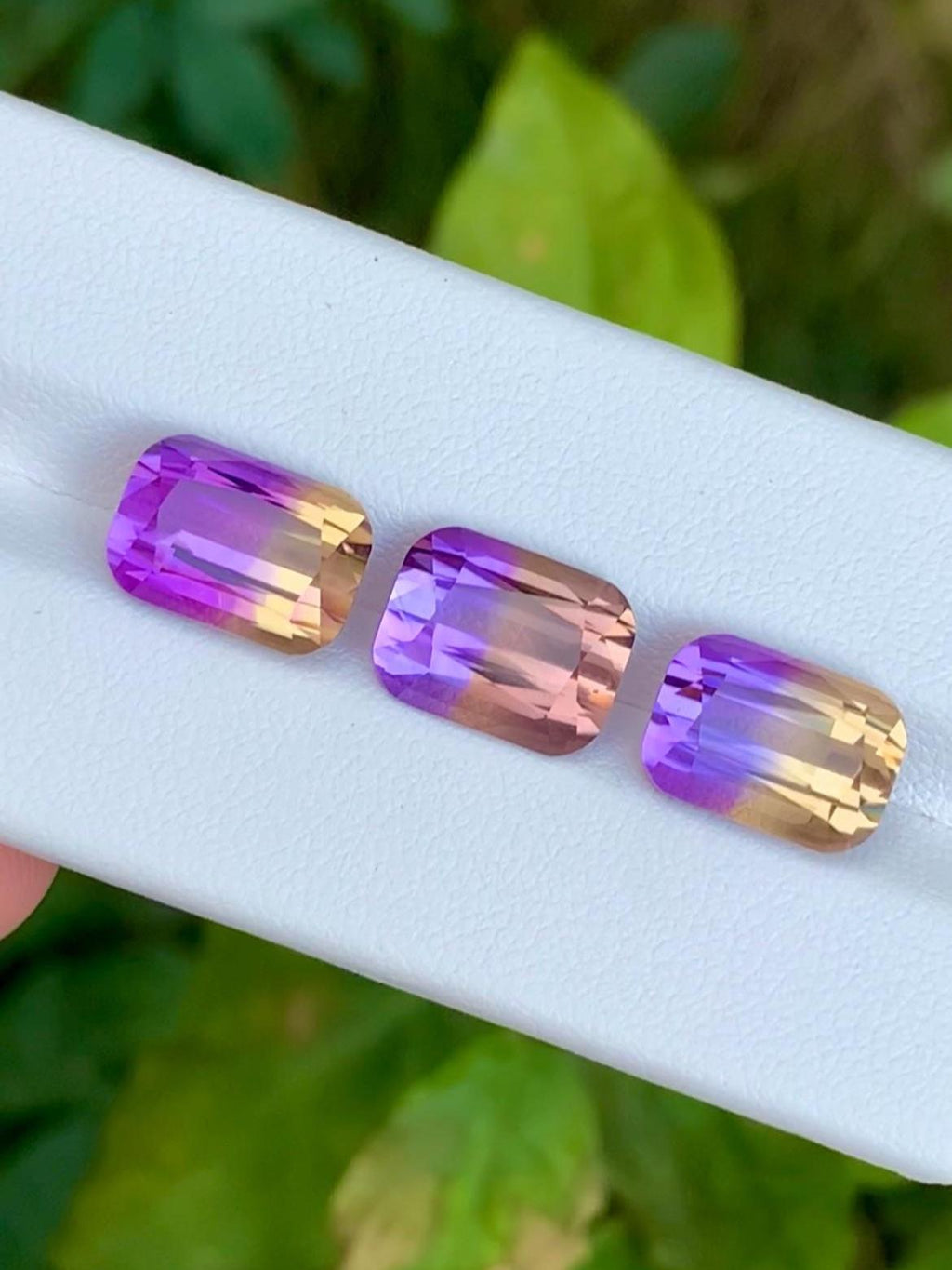 Ametrine 14.00ct Set • Cushion Cut Pair & Center Stone • Brazil
