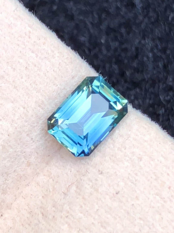 Teal Sapphire 1.05ct Emerald Cut – Madagascar Certified