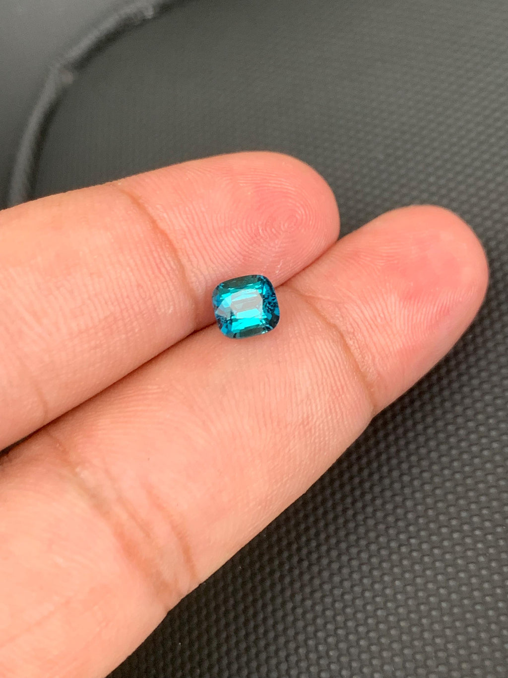 Neon Blue Lagoon Tourmaline Stone: Cushion Cut Gemstone, 1.10 CT
