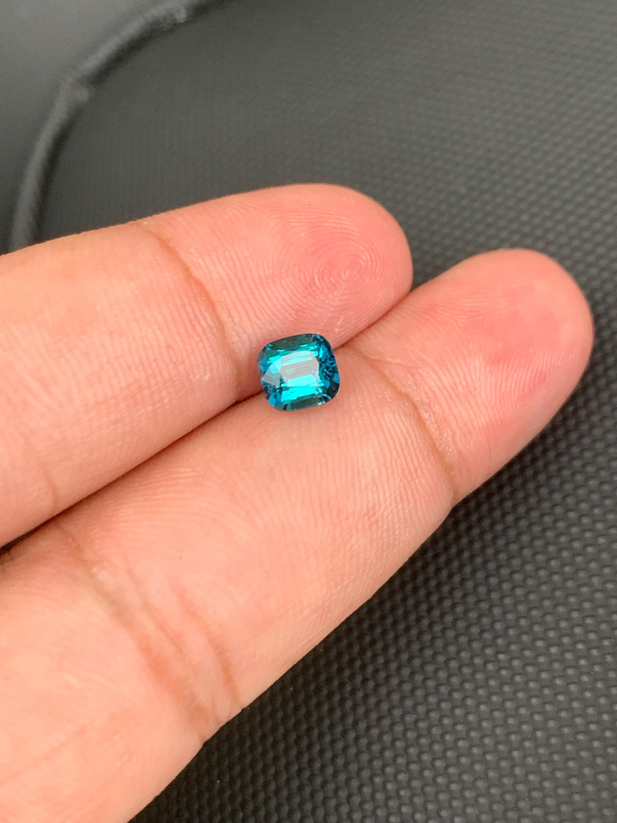 Neon Blue Lagoon Tourmaline Stone: Cushion Cut Gemstone, 1.10 CT