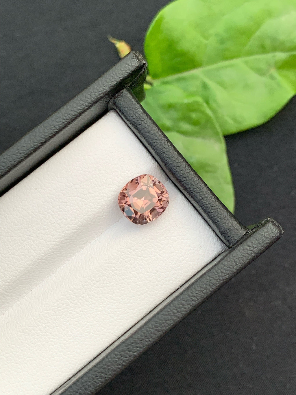 Peach Pink Tourmaline Gemstone: 3.35 CT Cushion Cut, Afghanistan