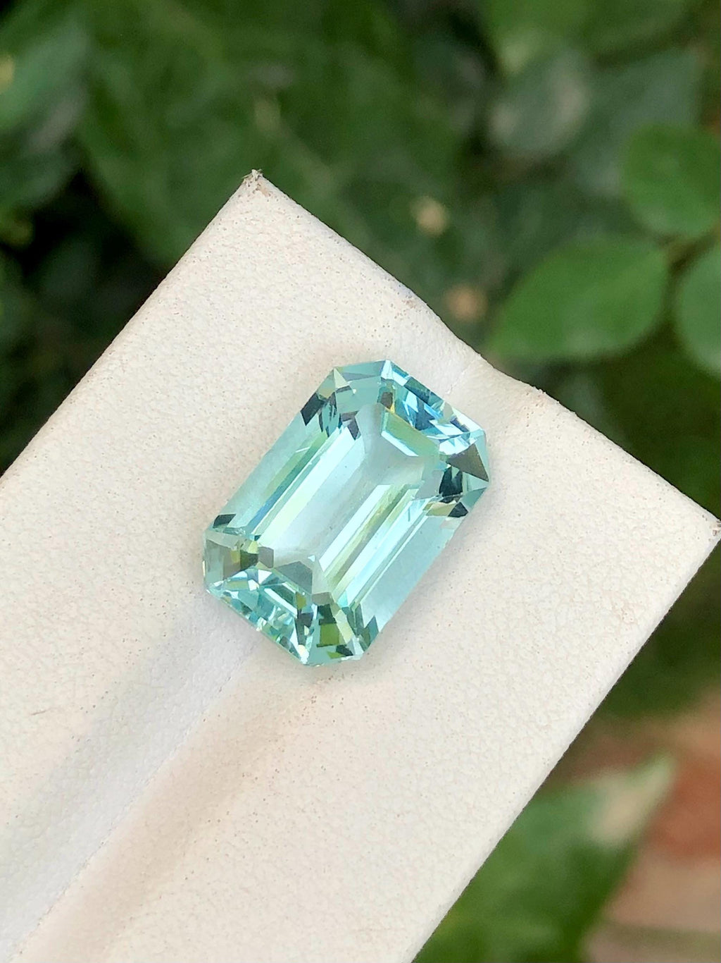 Natural Aquamarine 8.95ct Emerald Cut Gemstone from Skardu Pakistan – Sky Blue Collector’s Gem