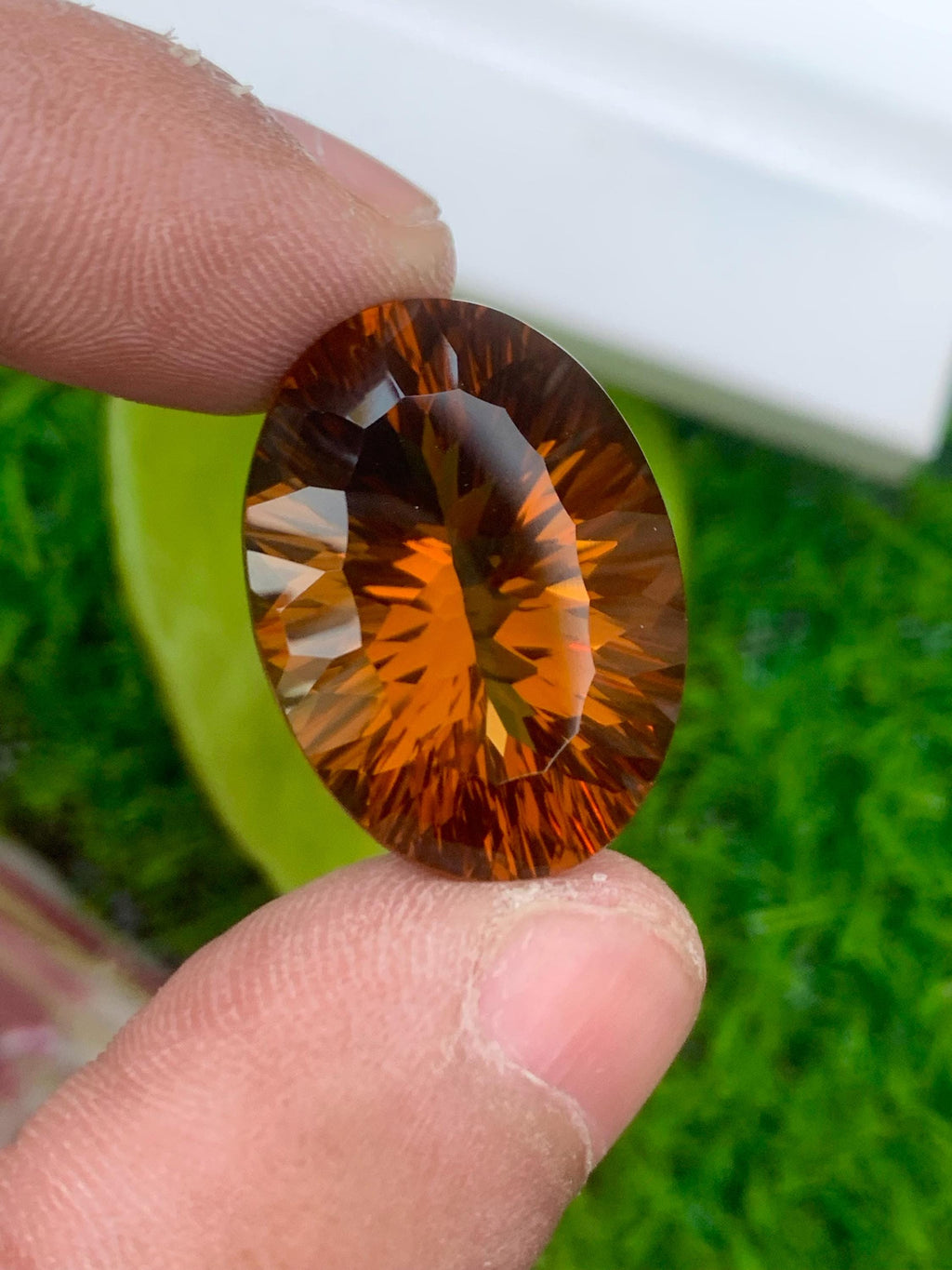 Orange Citrine Gemstone: 29.20 Carat Round Cushion Cut, November Birthstone
