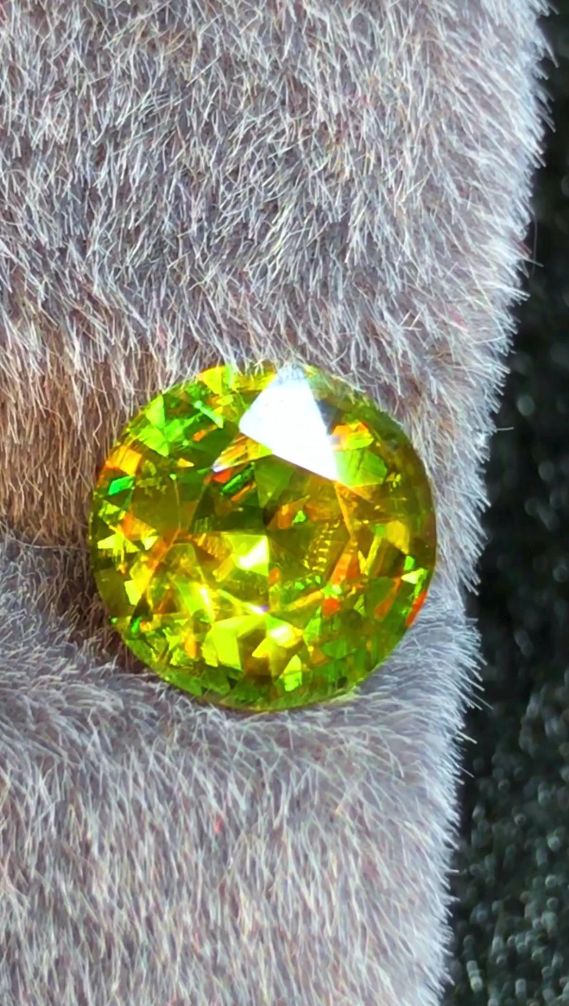 Sphene Titanite 1.90 ct Oval Cut Green Gemstone from Skardu Pakistan