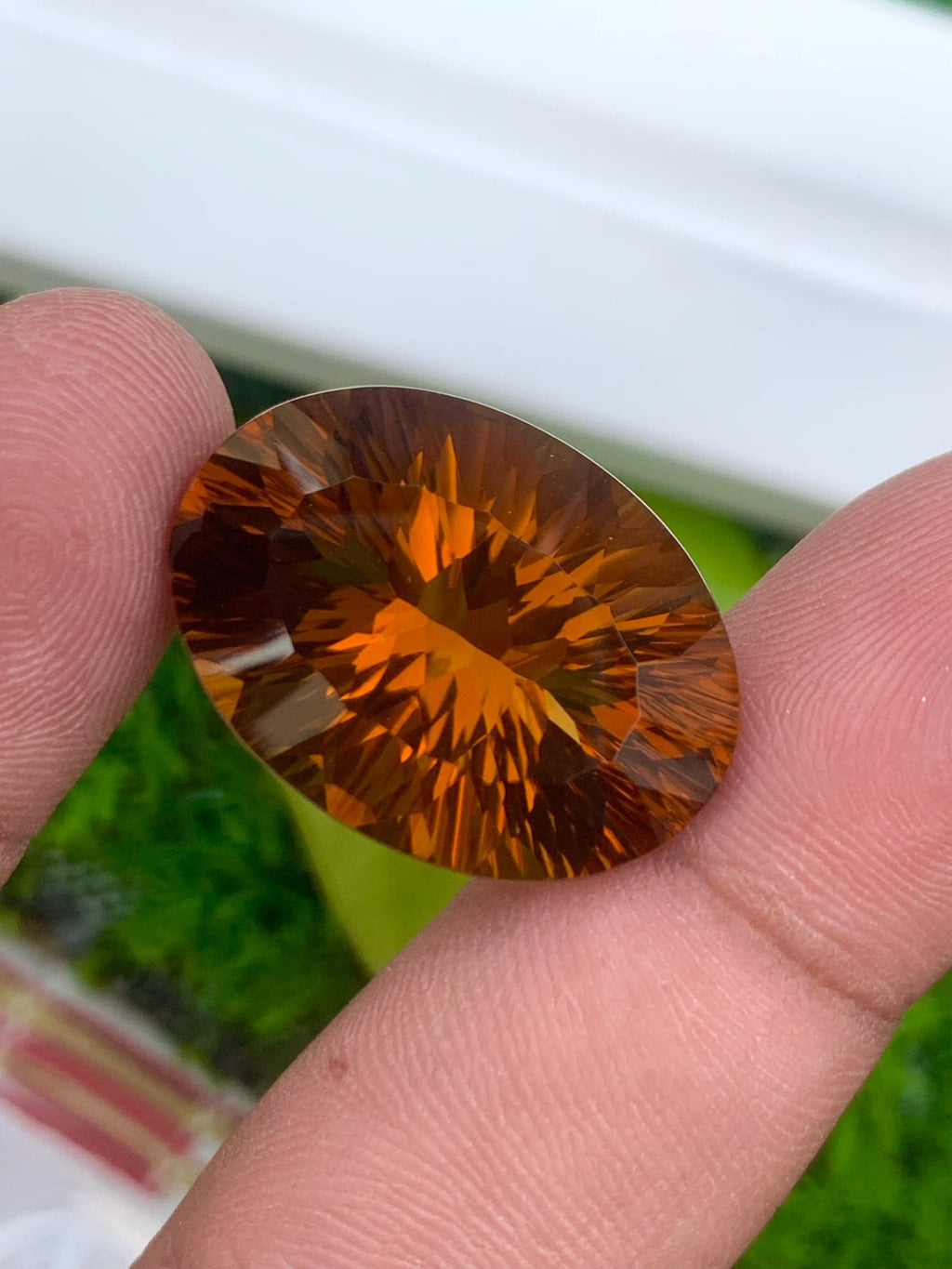 Orange Citrine Gemstone: 29.20 Carat Round Cushion Cut, November Birthstone