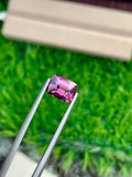 Purplish Pink Spinel Gemstone: 2.55 CT Cushion Cut, Tanzania