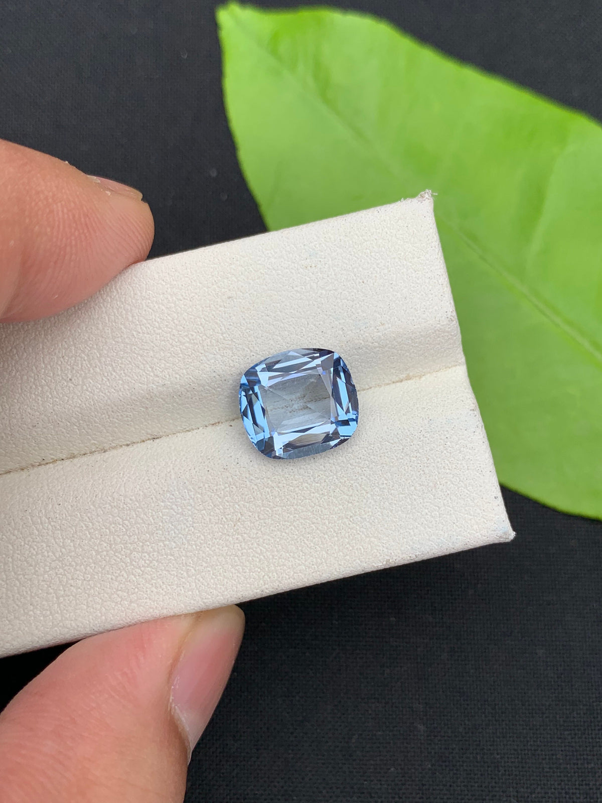 Santa Maria Blue Aquamarine Gemstone: 3.65 Carat Cushion Cut