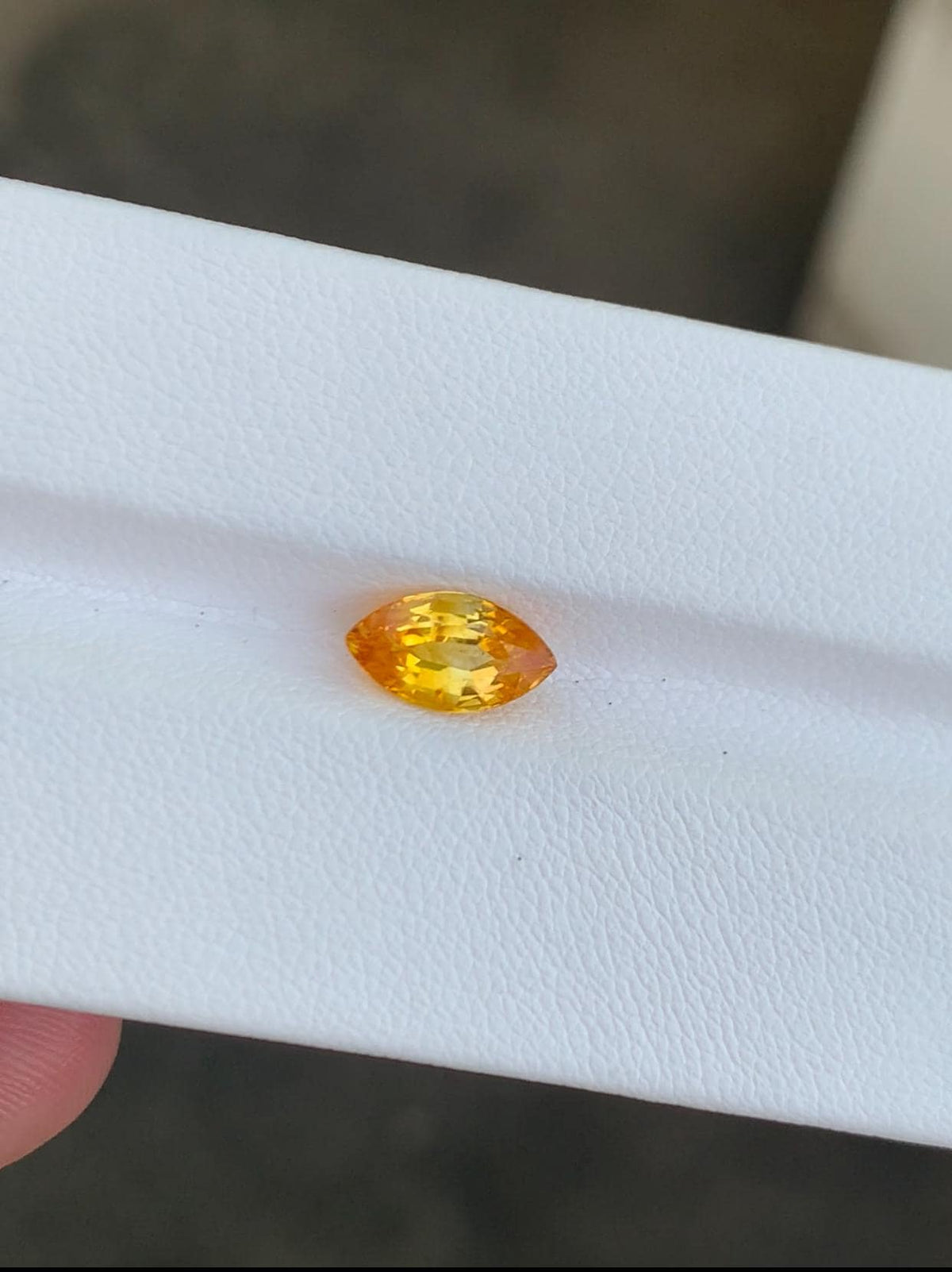 1.90 Carat Orange Sapphire: Marquise Cut Loose Gemstone from Sri Lanka