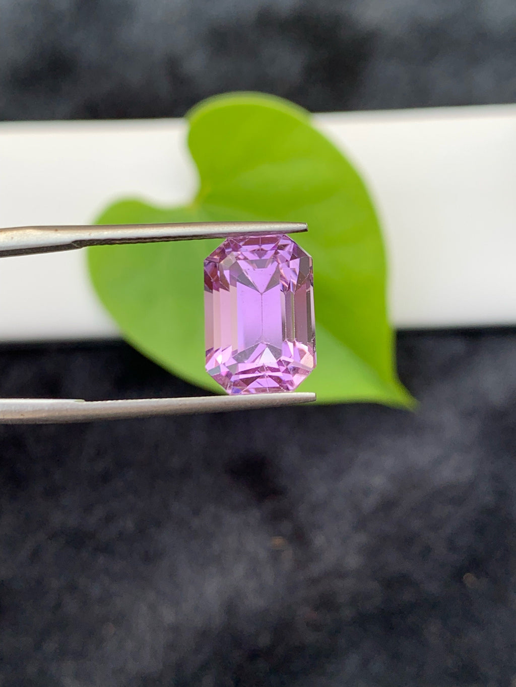 Violet Pink Kunzite Gemstone: 7.30 CT Emerald Cut, Afghanistan Origin