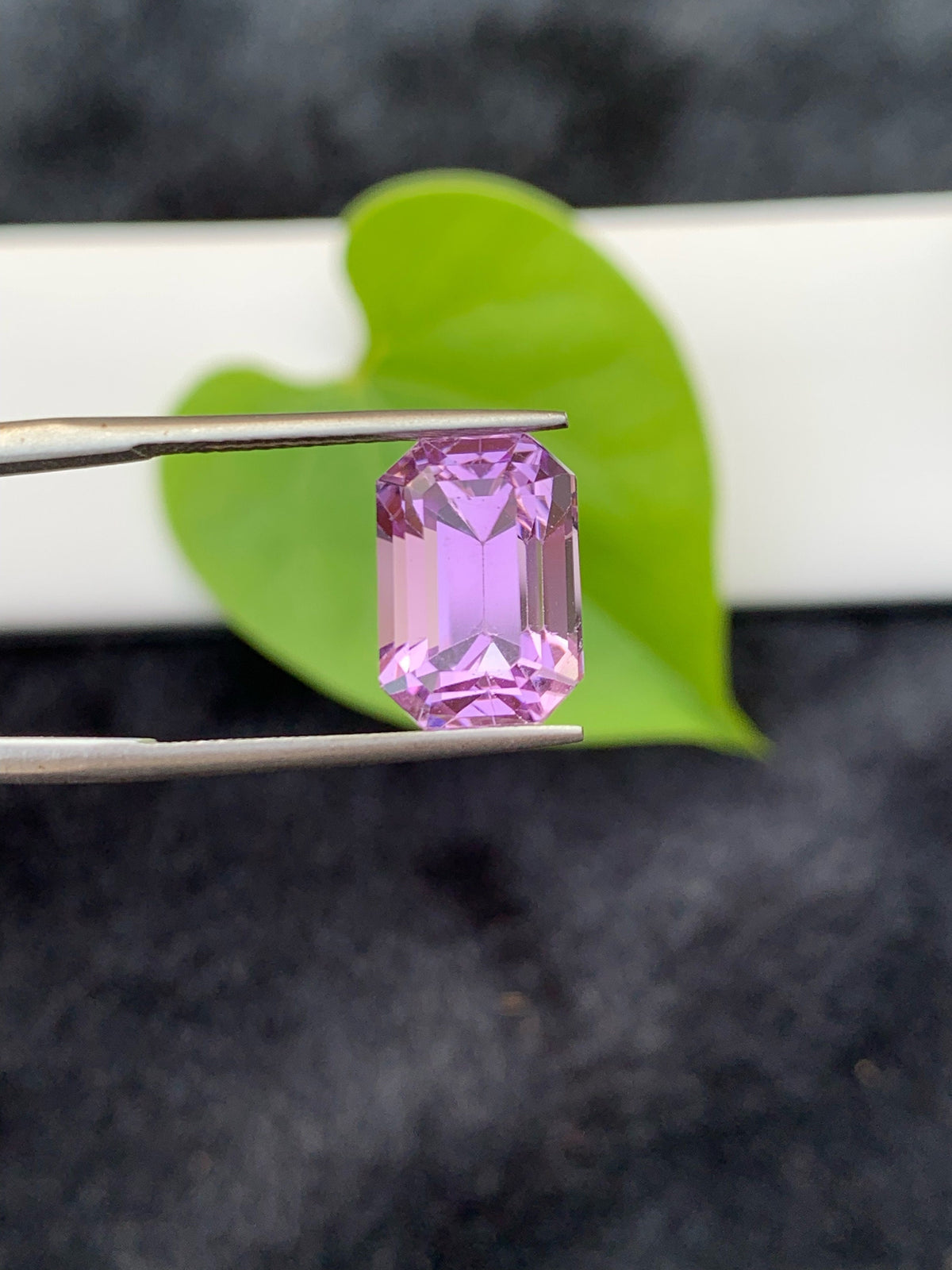 Violet Pink Kunzite Gemstone: 7.30 CT Emerald Cut, Afghanistan Origin