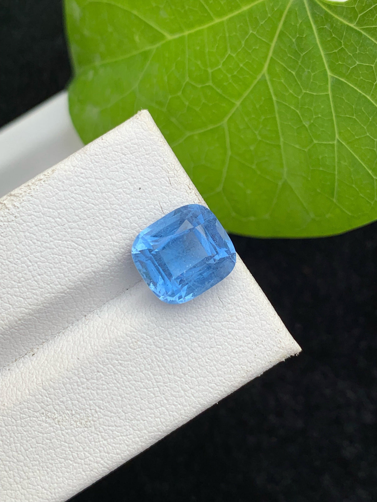 Santa Maria Aquamarine Gemstone: 4.45 CT Deep Blue Cushion Cut