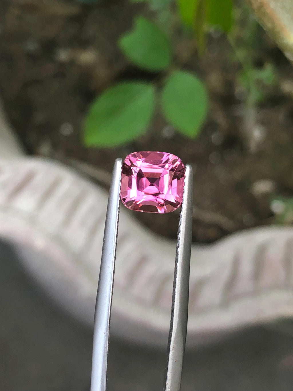 Natural Pink Tourmaline Gemstone: 2.45 CT Cushion Cut Ring Stone