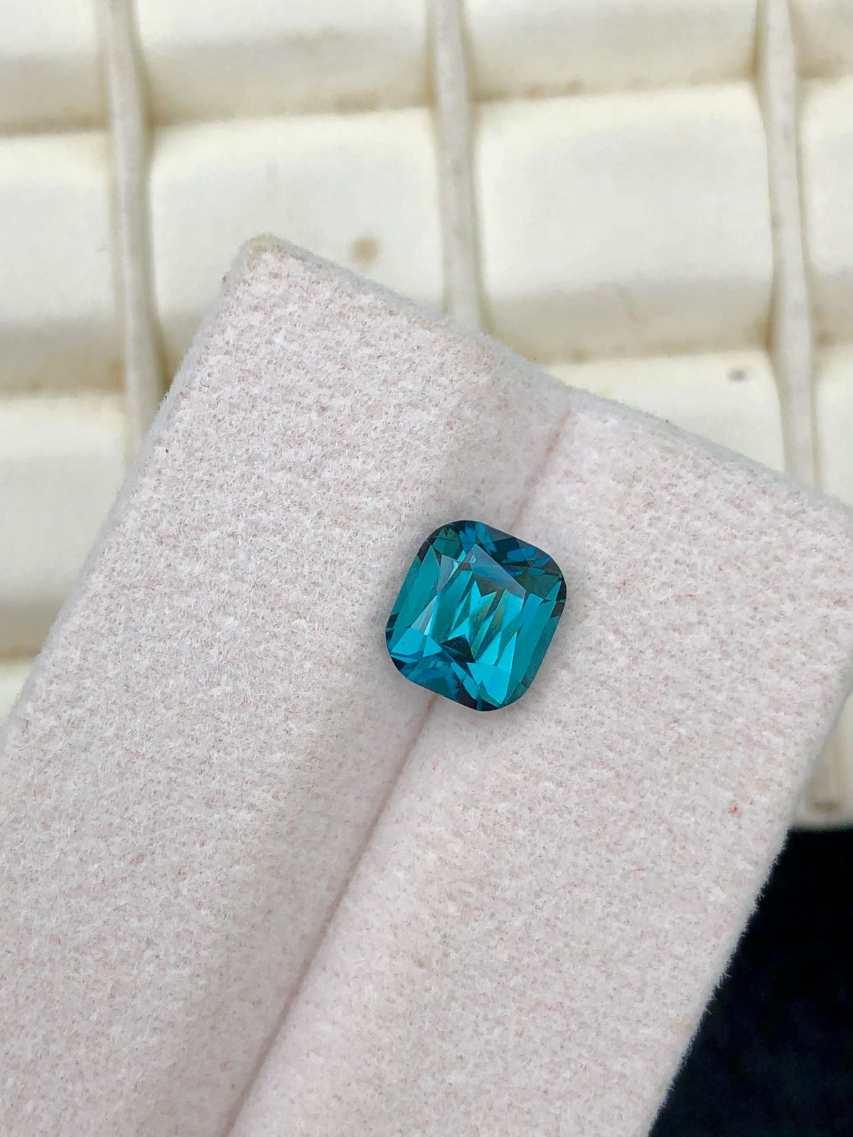 Lagoon Blue Tourmaline Gemstone: 2.05 CT Cushion Cut, Afghanistan