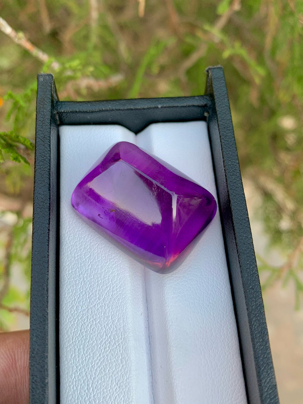 Deep Purple Amethyst Sugarloaf Cabochon: February Birthstone, 66.05 Carat