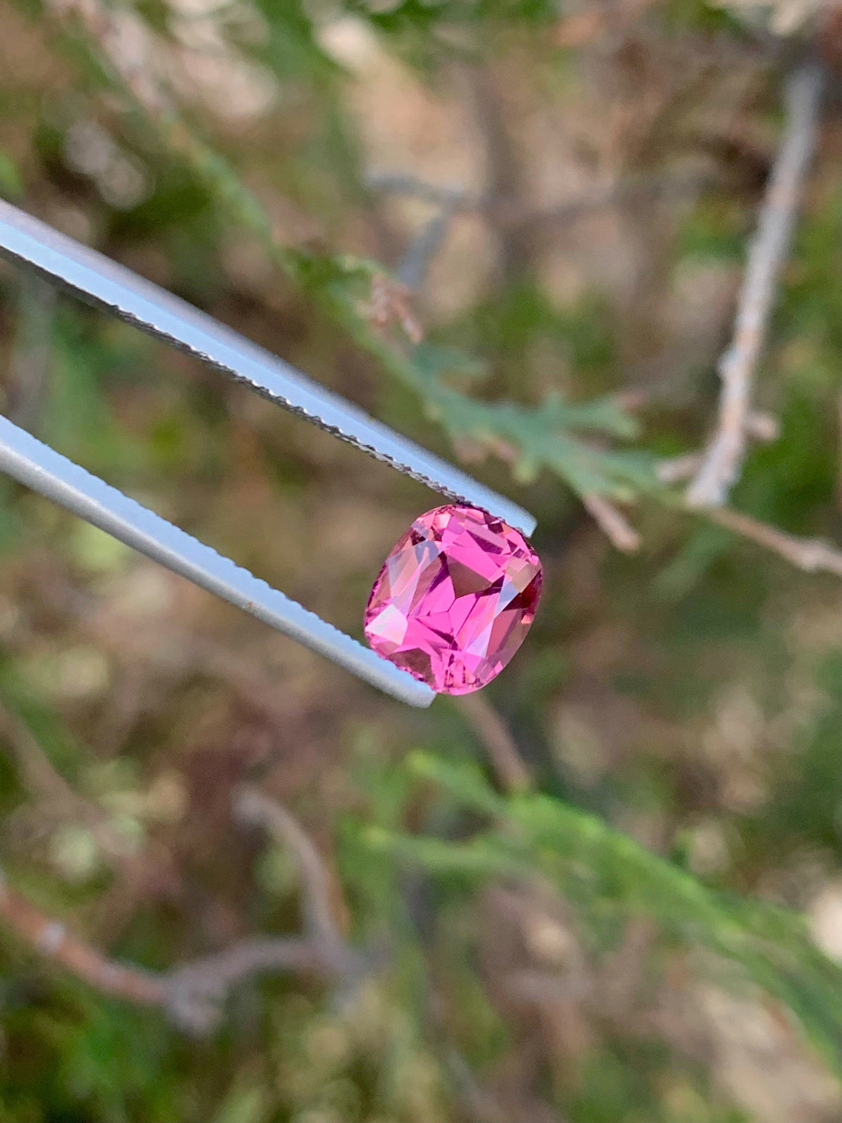 Pink Tourmaline Gemstone: 1.90 CT Cushion Cut, October Birthstone