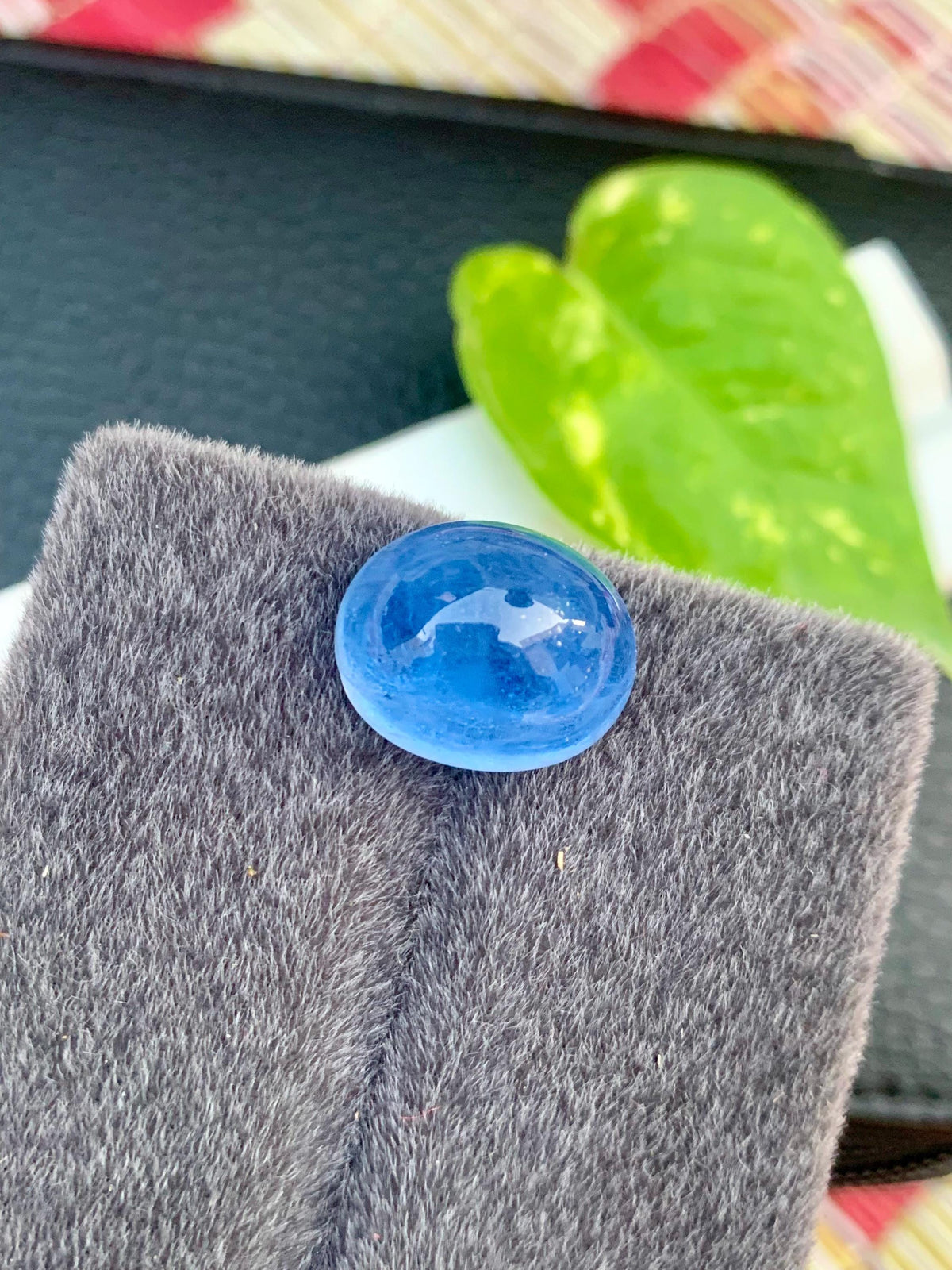 Santa Maria Aquamarine Cabochon: Deep Blue Gemstone, 18.35 CT