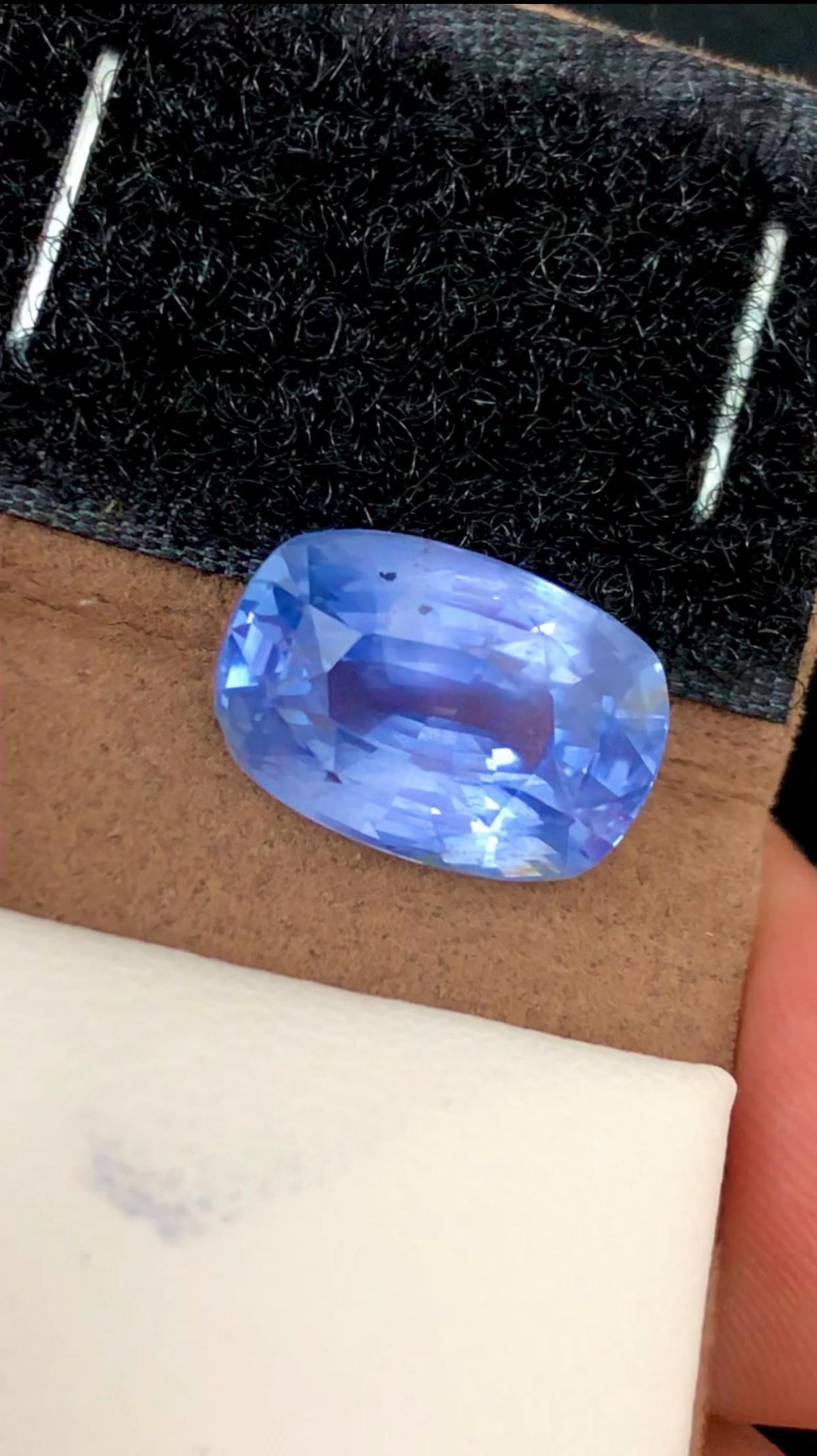 9.37 CT Cushion Cut Blue Sapphire Gemstone: Natural Faceted Ring Stone