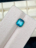 Lagoon Blue Tourmaline Gemstone: 2.05 CT Cushion Cut, Afghanistan