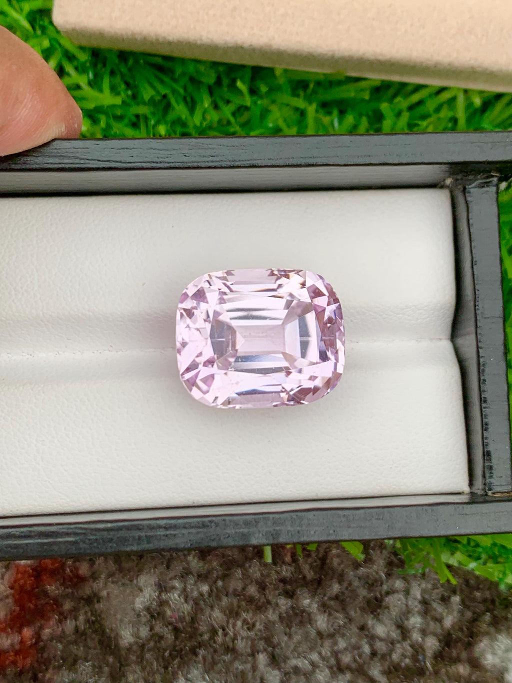 Neon Pink Kunzite Gemstone: 31.20 Carat Cushion Cut