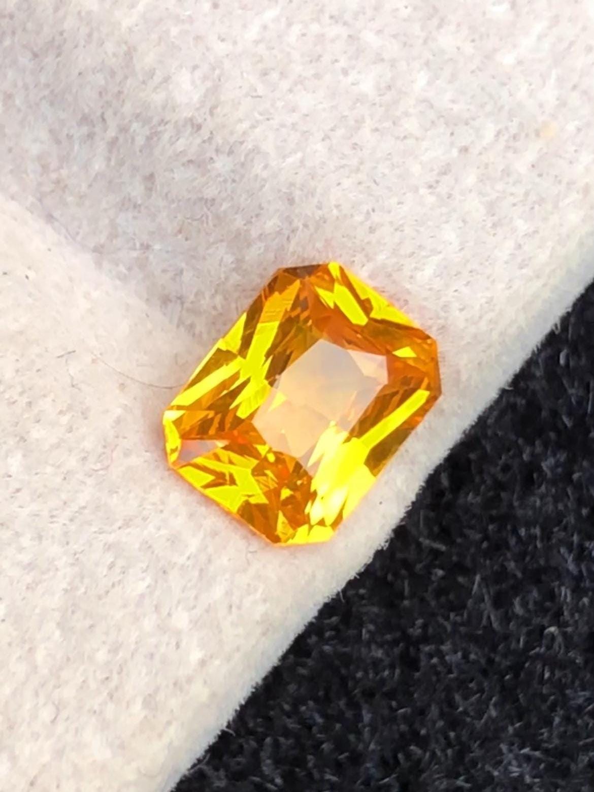 Canary Yellow Sapphire 1.06ct Octagonal Cut from Madagascar – Certified
