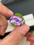 Natural Purple Amethyst Gemstone: 19.20 CT Cushion Cut