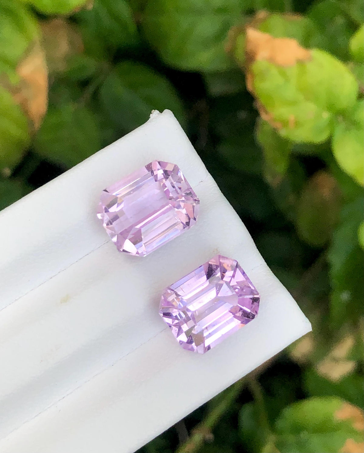 Pink Kunzite Pair 18.15ct Asscher Octagonal Cut – Matching Afghan Gemstones