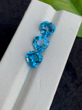 Swiss Blue Topaz Heart: 9.60 Carat Loose Gemstone Set