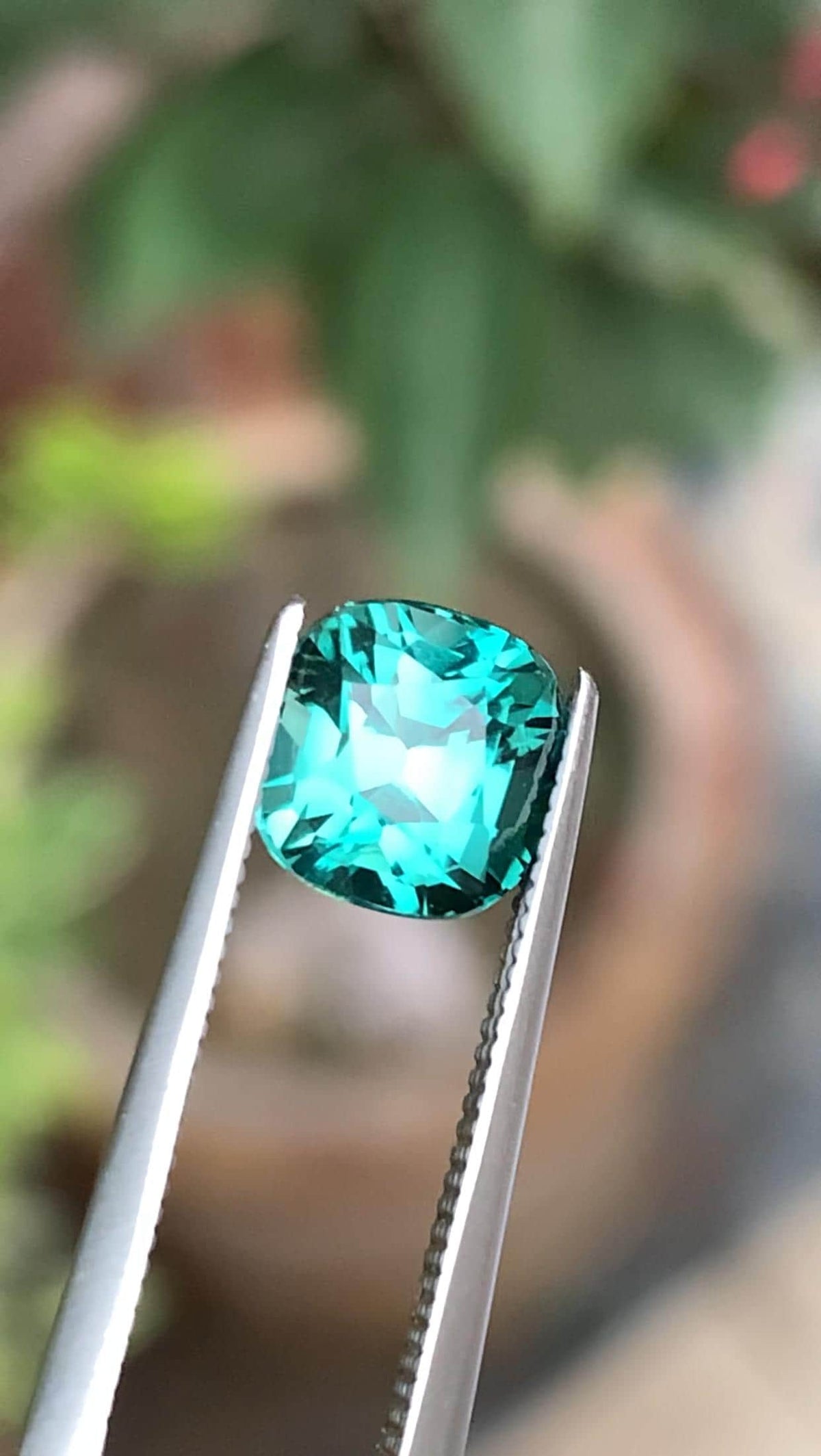 2.05 Carat Natural Lagoon Tourmaline – Cushion Cut, Vivid Blue-Green, Eye-Clean, Afghanistan Origin