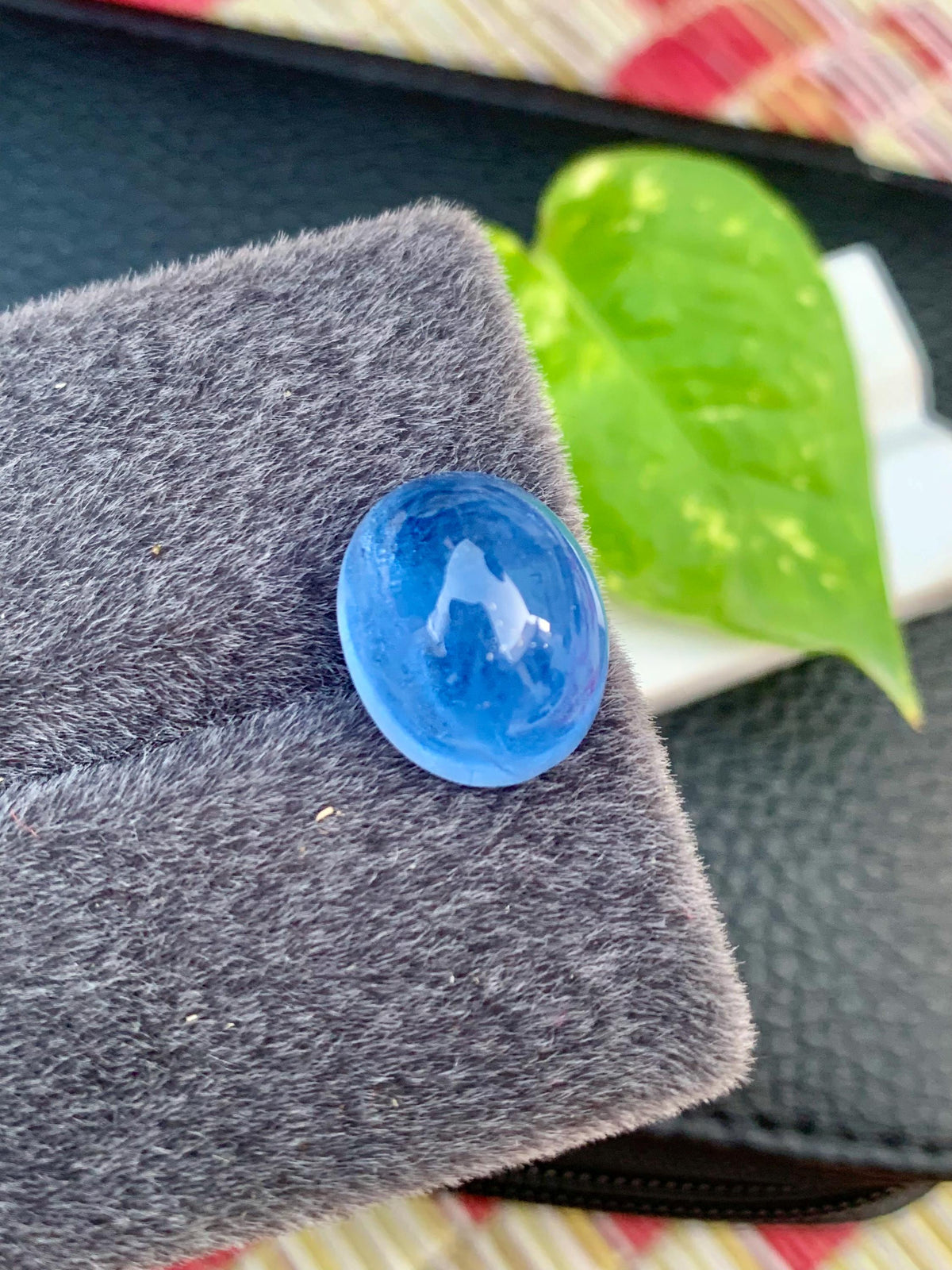 Santa Maria Aquamarine Cabochon: Deep Blue Gemstone, 18.35 CT