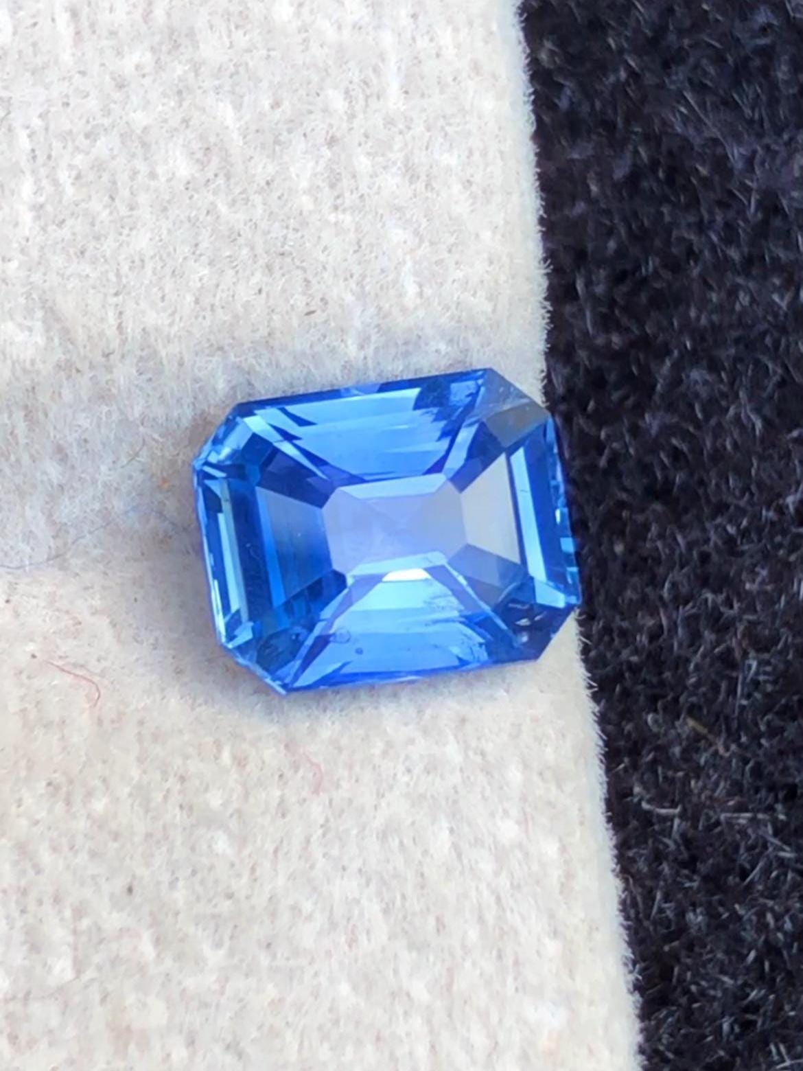 Blue Sapphire 1.54 Carat , Octagonal cut From Ceylon Sri Lanka With Certificate