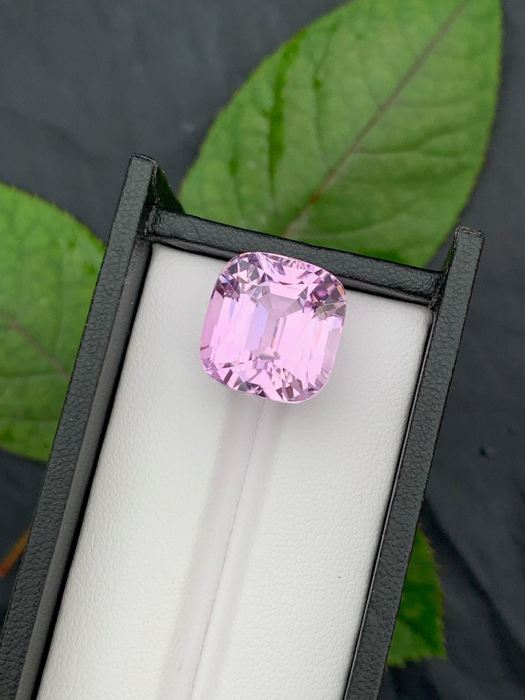24.70 CT Blossom Pink Kunzite Gemstone: Cushion Cut, Flawless