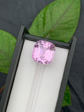 24.70 CT Blossom Pink Kunzite Gemstone: Cushion Cut, Flawless