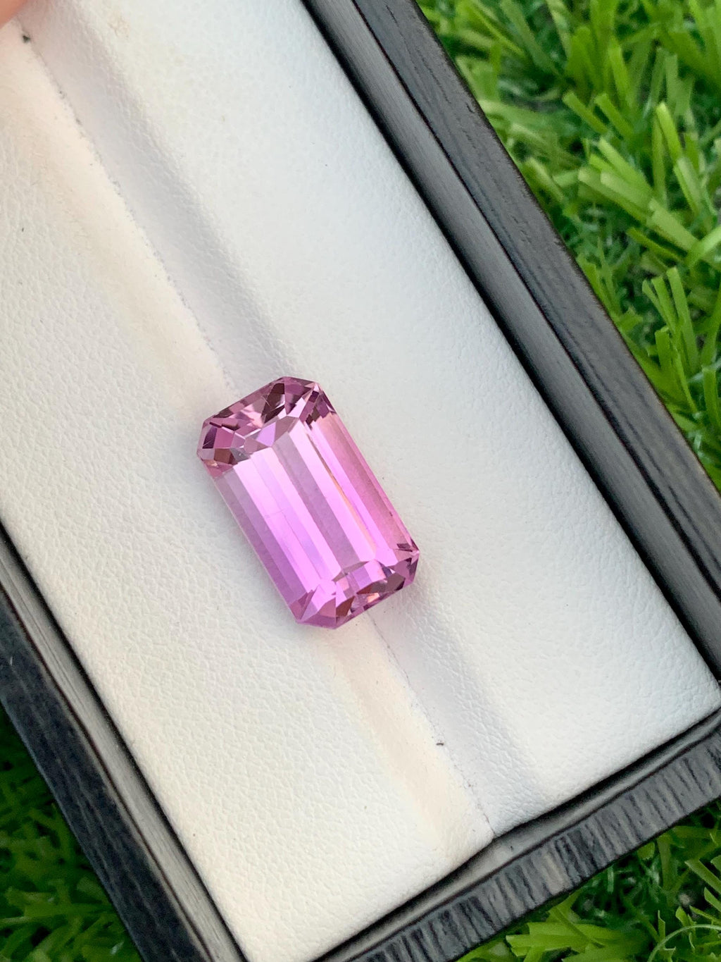 Vivid Pink Kunzite Gemstone: 11.05ct Emerald Cut, Afghanistan Origin