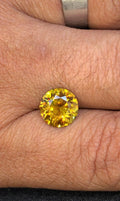 Natural Fire Sphene Gemstone: 2.90 CT Round Cut Titanite