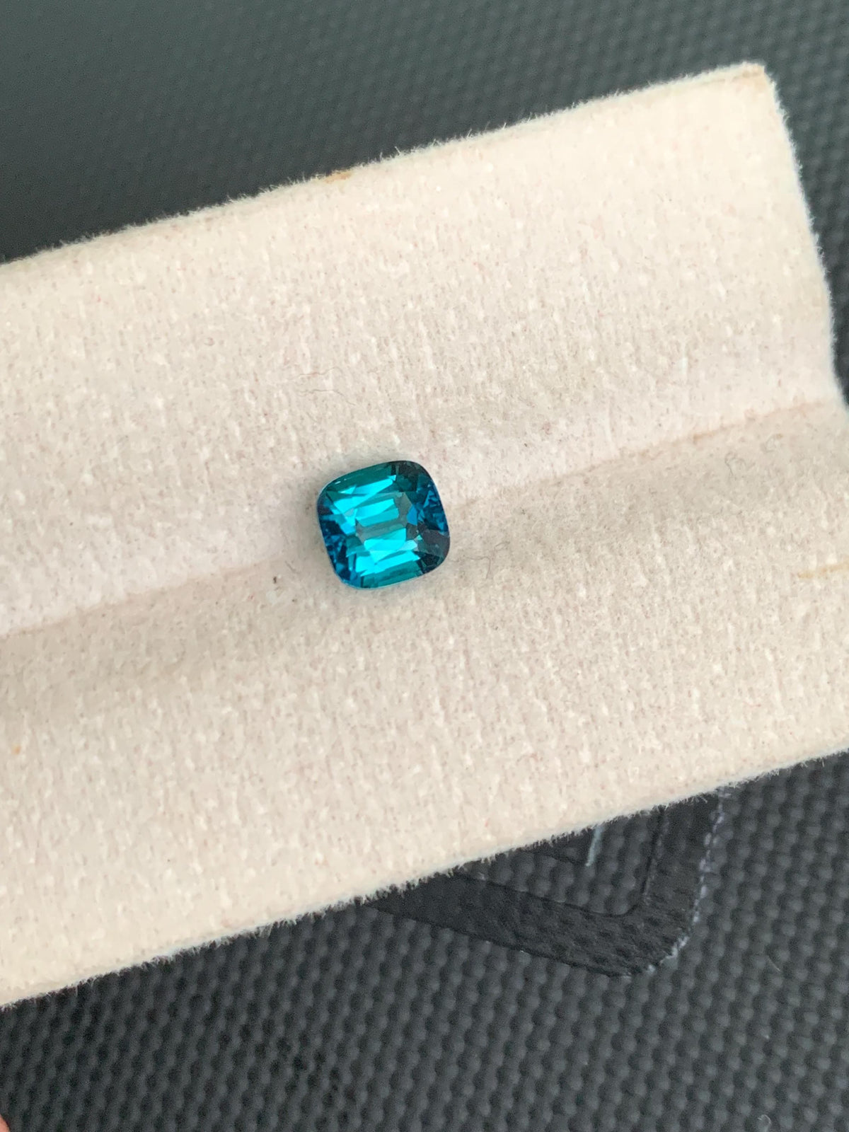 Neon Blue Lagoon Tourmaline Stone: Cushion Cut Gemstone, 1.10 CT