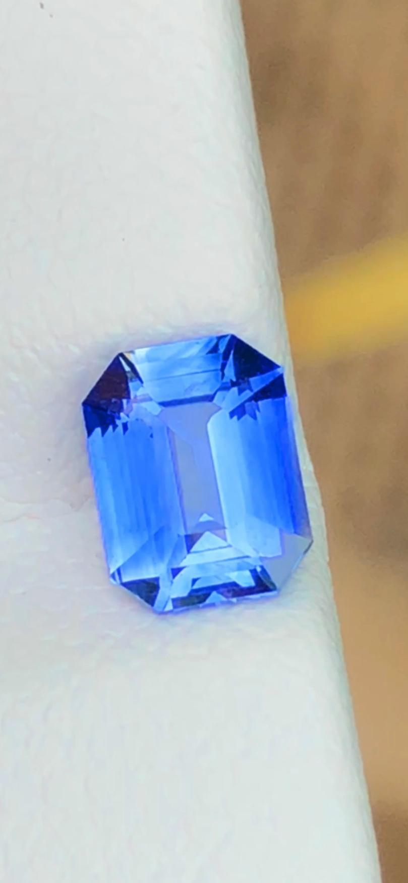 Royal Blue Sapphire 1.12ct Emerald-Octagonal Cut – Madagascar