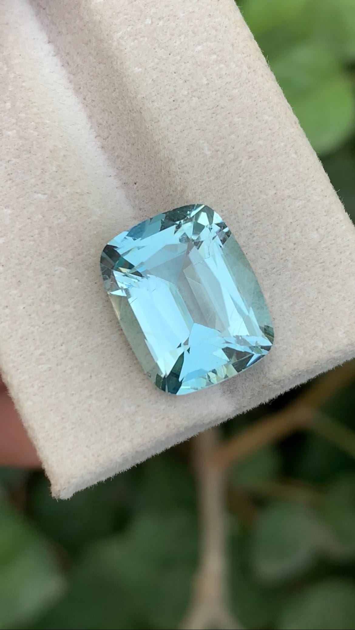 Natural Aquamarine 8.05ct Cushion Cut Gemstone from Skardu Pakistan Gemstones