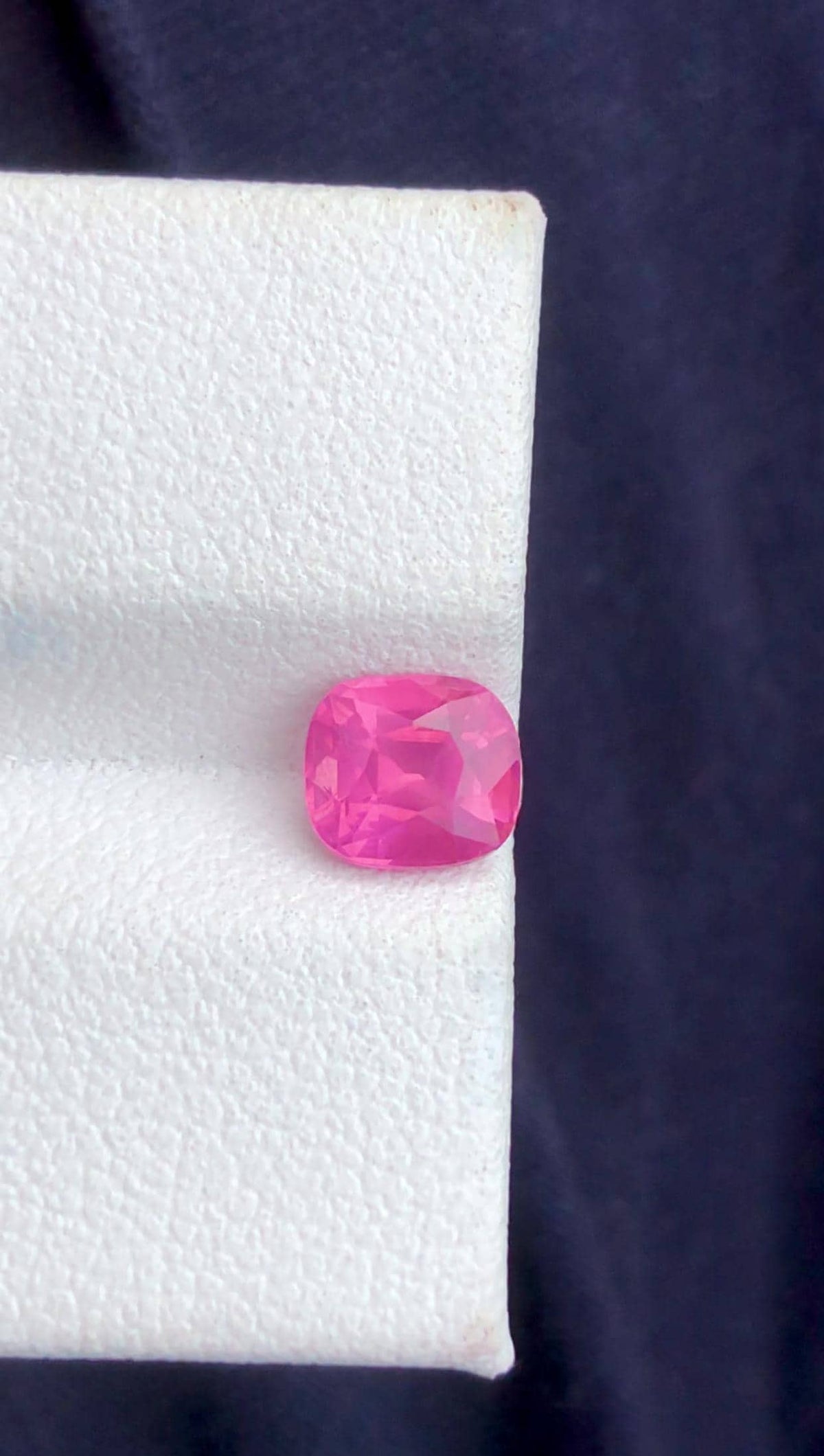 Vivid Pinkish-Red Mahenge Spinel Gemstone: 1.01 CT Untreated Cushion Cut