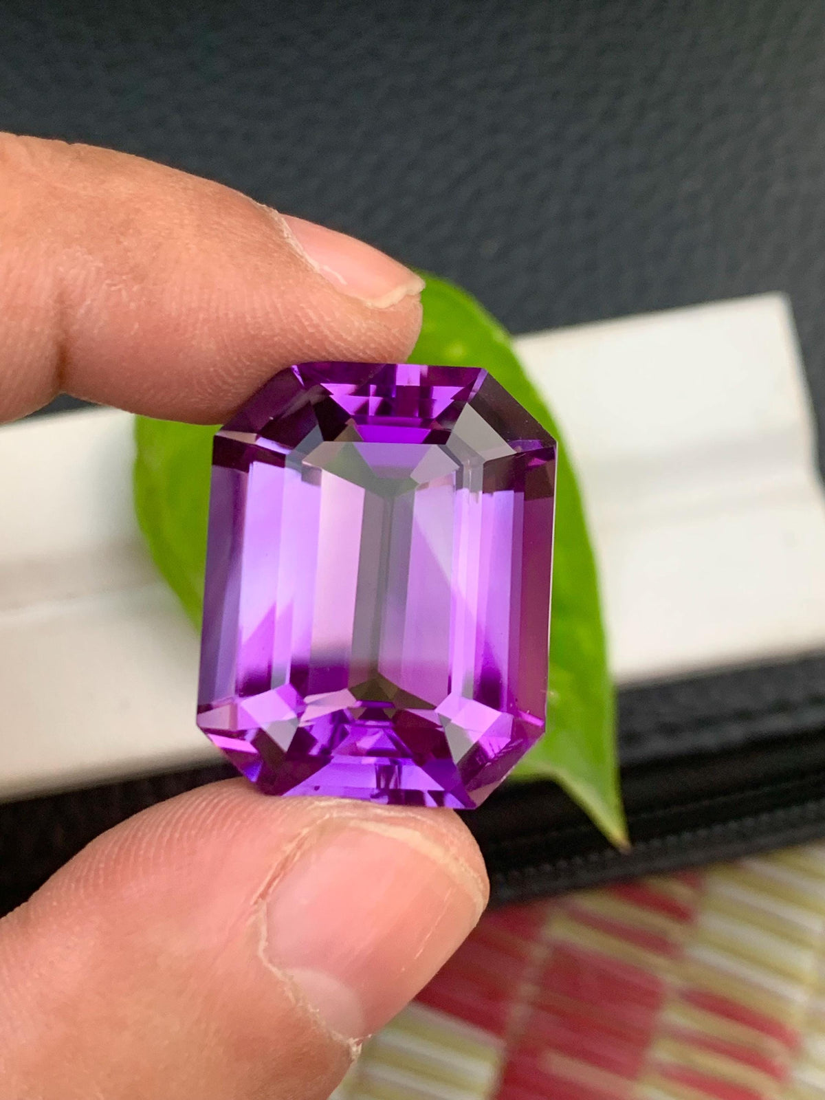 Cushion Cut Amethyst Gemstone: Natural Purple Loose Gem (40.85 Carats)