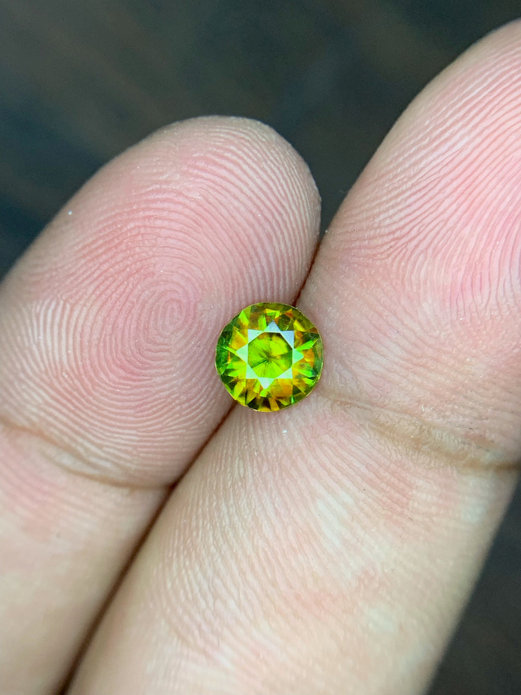 0.75 Carat Natural Chrome Sphene Loose Gemstone: Nugget Green