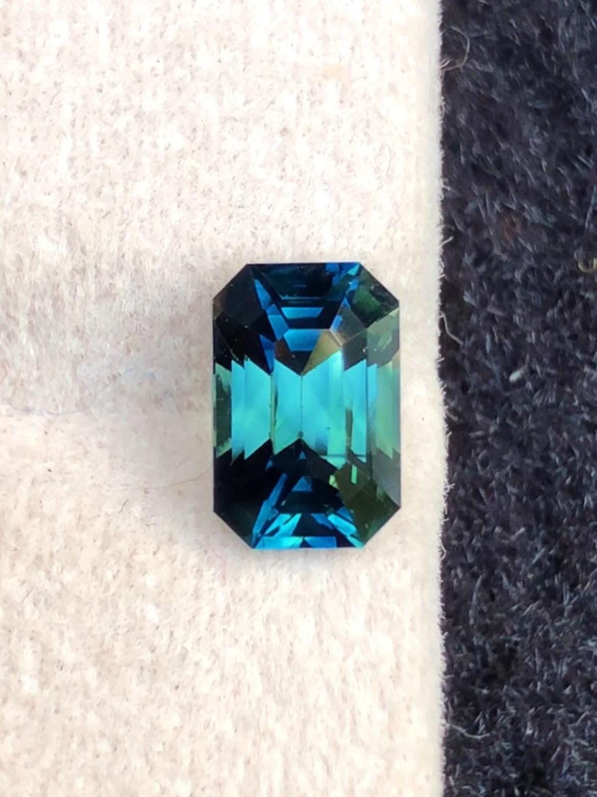 Teal Sapphire 1.67ct Octagonal Cut from Madagascar – Certified