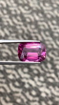 Purplish Pink Spinel Gemstone: 10.65 CT Cushion Cut, Tanzania