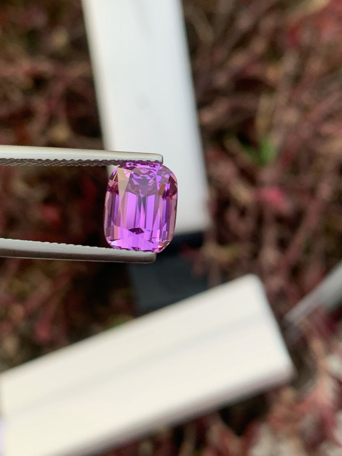 Pink Kunzite Gemstone: 4.95 CT Flawless Cushion Cut Stone