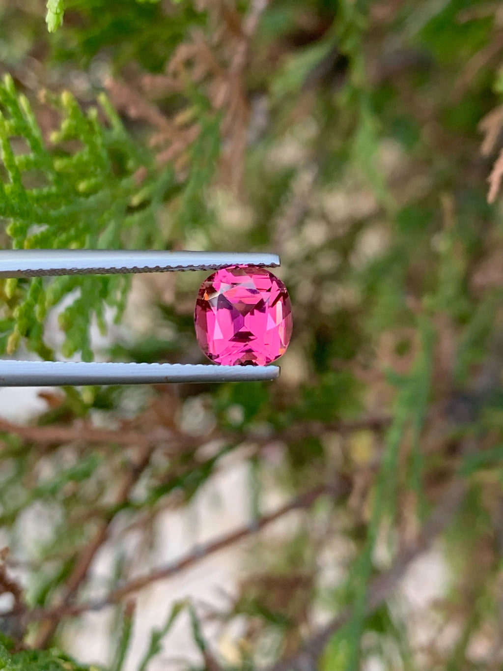 Pink Tourmaline Gemstone: 2.80 CT Faceted Cushion Cut, October Birthstone