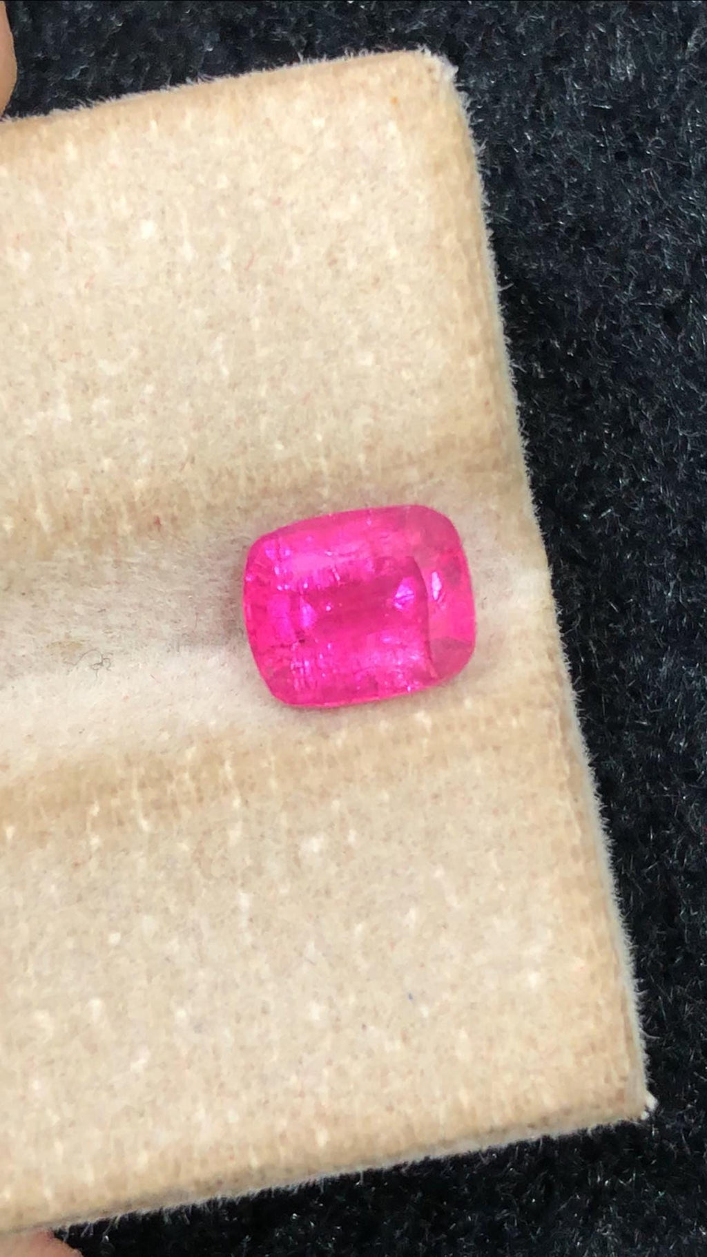 Pink Rubellite 1.10ct Cushion Cut from Afghanistan