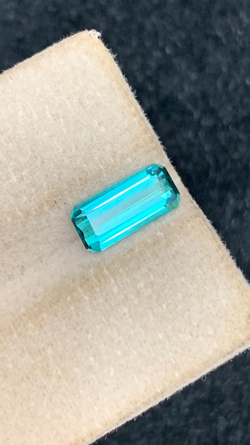 Neon Blue Tourmaline Stone For Ring Making, Faceted Tourmaline Gemstone, 1.30 CT