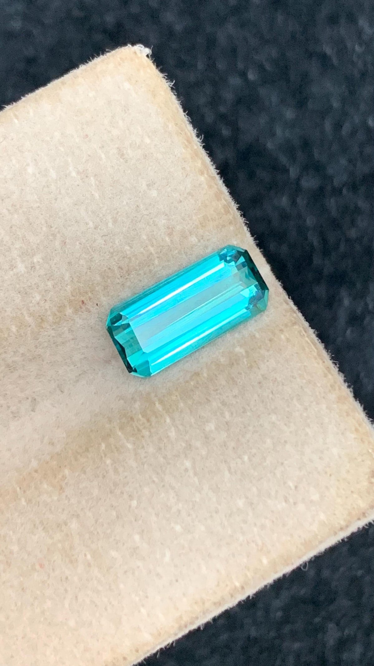 Neon Blue Tourmaline Stone For Ring Making, Faceted Tourmaline Gemstone, 1.30 CT